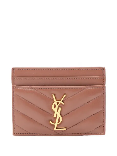 Saint Laurent Pre-Owned 2020s Monogram quilted card case Pink 1101994