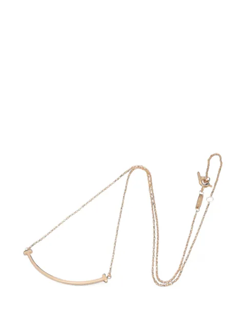 Tiffany & Co. Pre-Owned 2010s small T-Smile necklace Pink 1102904