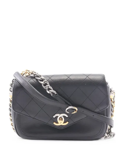 CHANEL Pre-Owned 2019 small matelassé chain shoulder bag Black 110214227708230