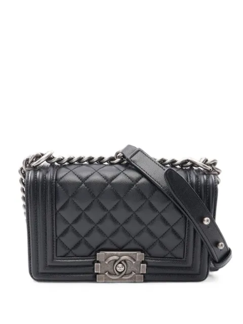 CHANEL Pre-Owned 2019 Boy Chanel quilted shoulder bag Black 110322027847259