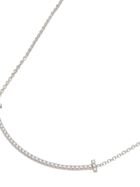 Tiffany & Co. Pre-Owned 2010s small T-Smile diamond necklace Silver 1102680