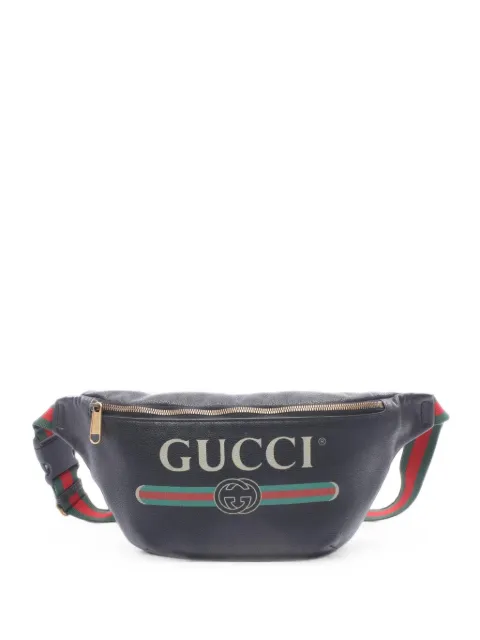 Gucci Pre-Owned 2000s Web logo belt bag Black 1102431