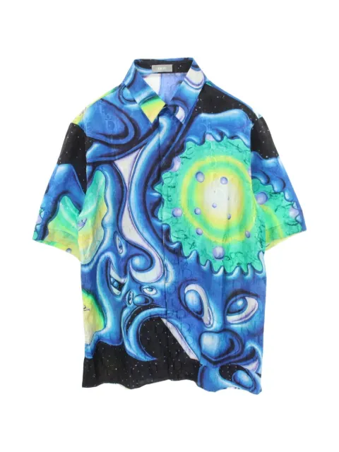 Christian Dior Pre-Owned x Kenny Scharf 2010s short-sleeve shirt Blue 1098754