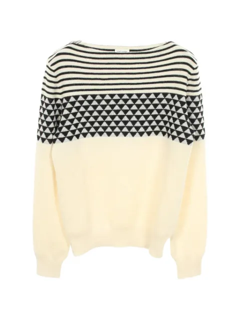 Saint Laurent Pre-Owned 2010s geometric-pattern sweater Neutrals 1075088
