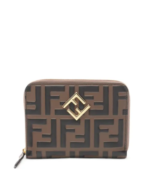 Fendi Pre-Owned 2020s FF Diamond zip-around wallet Brown 1102122