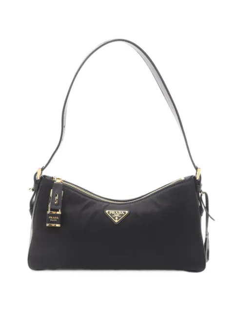 Prada Pre-Owned 2020s Tessuto Vitello shoulder bag Black 1102240