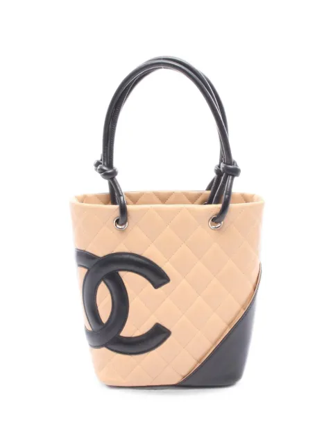 CHANEL Pre-Owned 2003-2004 small Cambon line tote bag Neutrals 11025878947849