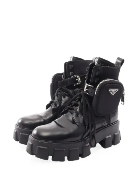 Prada Pre-Owned 2000s Monolith Re-Nylon ankle boots Black 1100854