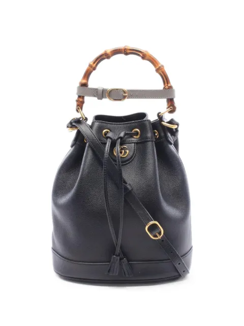 Gucci Pre-Owned 2010s Bamboo Diana 2-Way bucket bag Black 1098647