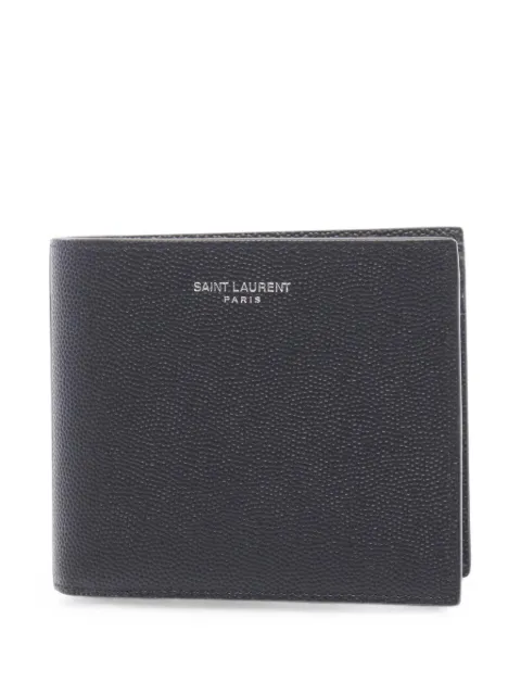 Saint Laurent Pre-Owned 2020s bi-fold leather wallet Black 1101755