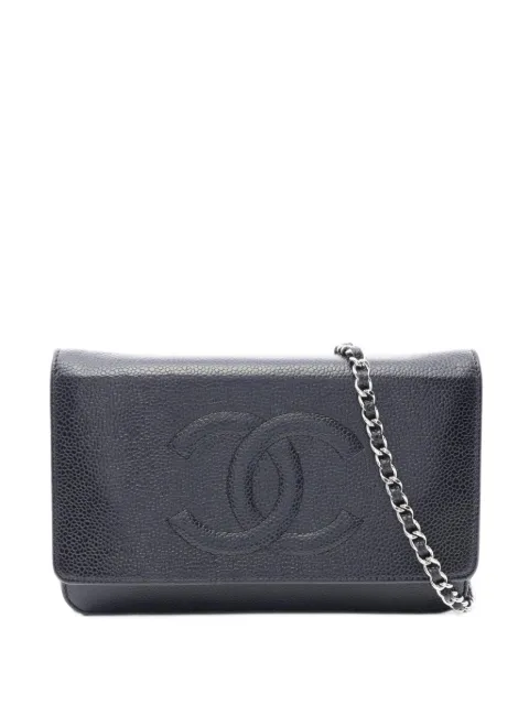CHANEL Pre-Owned 2012 Coco Mark chain cross body bag Black 110325416423985