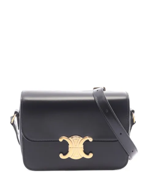 Celine Pre-Owned 2020s Teen Triomphe shoulder bag Black 1102244