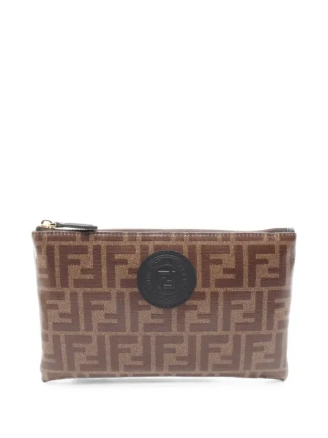 Fendi Pre-Owned FF logo pouch Brown 1102019