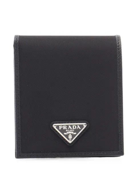 Prada Pre-Owned 2020s Tessuto bi-fold wallet Black 1098683