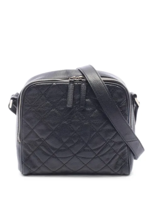 CHANEL Pre-Owned 2008-2009 Coco Mark matelassé shoulder bag Black 110366112375896