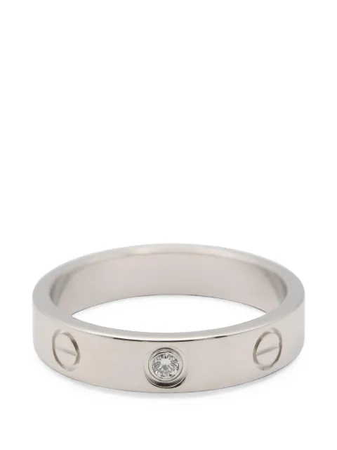 Cartier 2010s mini Love diamond ring Silver 1102679OF7236