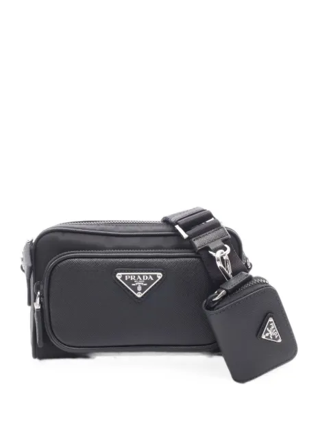 Prada Pre-Owned 2020s panelled shoulder bag Black 1102193