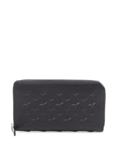 Jimmy Choo Pre-Owned 2010s Carnaby star-embossed wallet Black 1103153