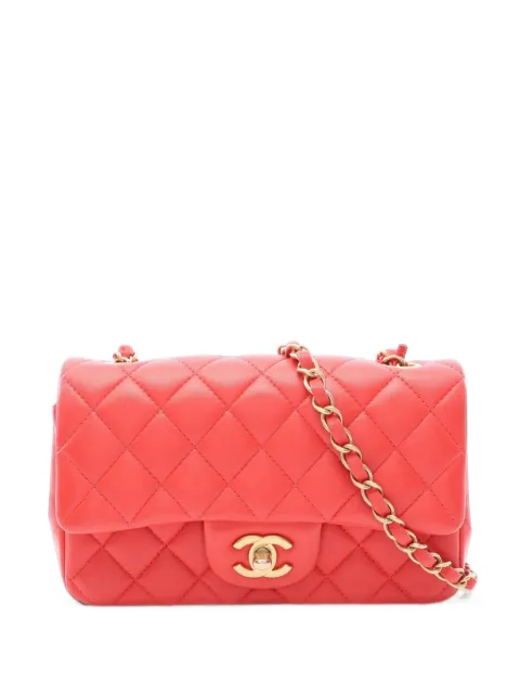 CHANEL Pre-Owned 2019 mini Matelasse chain cross body bag Orange 110324227637925