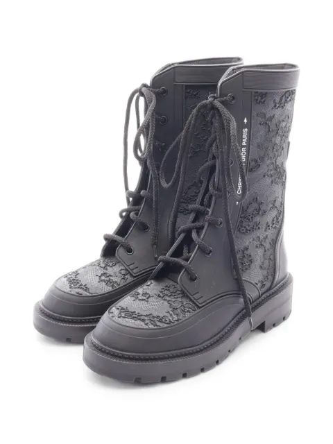 Christian Dior Pre-Owned 2010s Dior Camp lace boots Black 1102871
