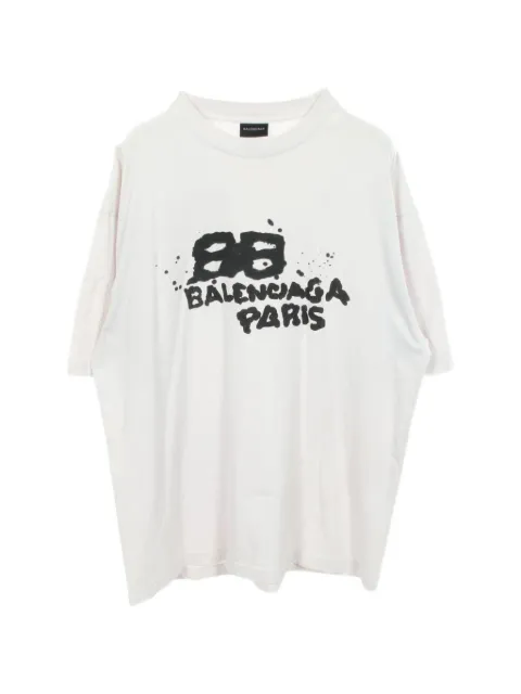 Balenciaga Pre-Owned 2010s logo-print T-shirt White 1103136
