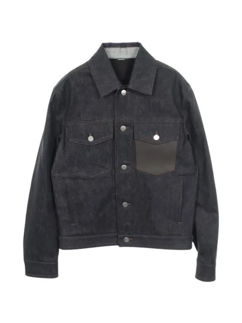 Hermès Pre-Owned 2010s leather-pocket jacket Blue 1102869