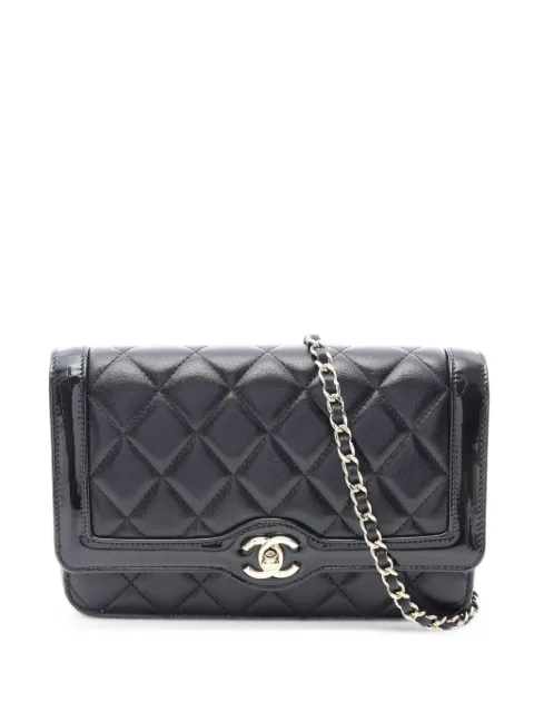 CHANEL Pre-Owned 2021 matelassé turn-lock chain wallet Black 1103239KH5L5A65
