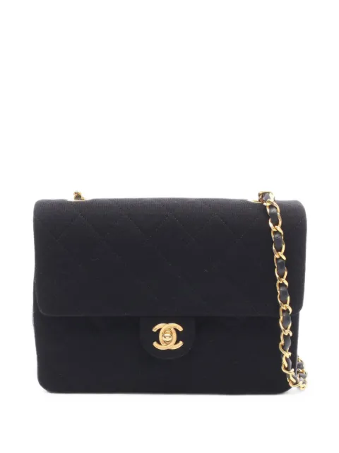 CHANEL Pre-Owned 1989-1991 mini matelassé chain shoulder bag Black 11025131388958