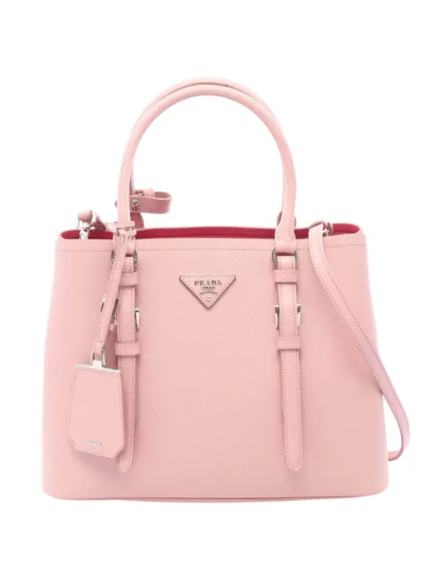 Prada Pre-Owned 2010-2026 Small Saffiano Cuir Double Handle satchel Pink 23M5ABY0IY6M1FVG