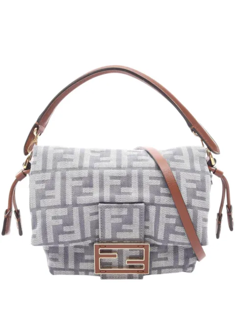 Fendi Pre-Owned 2010-2026 Zucca Canvas Mamma Baguette satchel Blue 113XBWGCEHWVMKEH