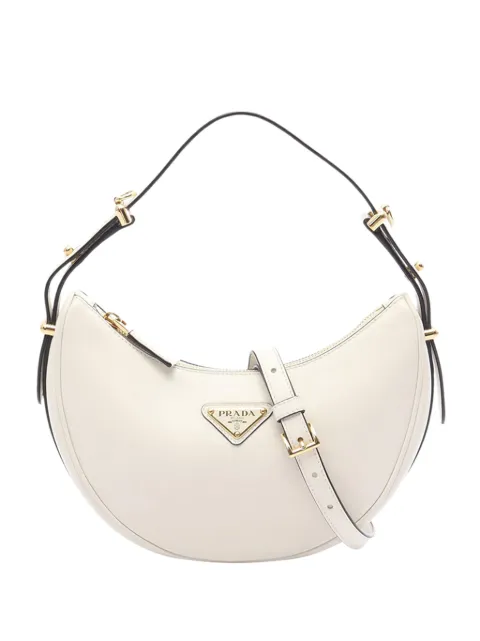 Prada Pre-Owned 2013-2026 Soft Calf Arche satchel White 8BUAD6LZIWORE5HX