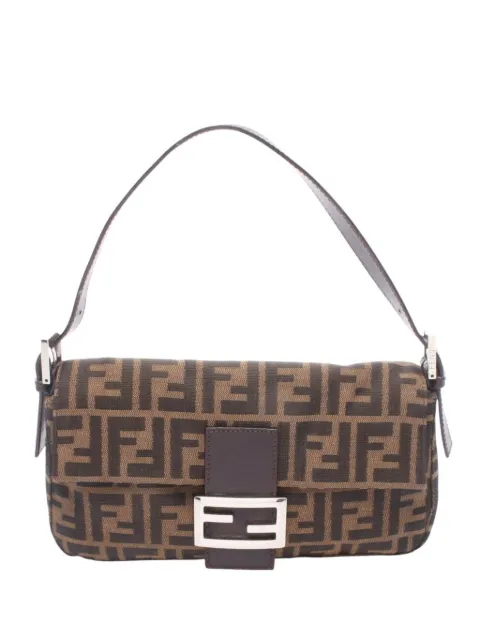 Fendi Pre-Owned 2000-2010 Zucca Canvas Baguette shoulder bag Brown B0AOMEBR7C8HSVXU