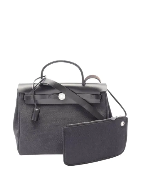 Hermès Pre-Owned 2020 Toile Herbag Zip 31 satchel Black R3Z3930YH50N0ZCP