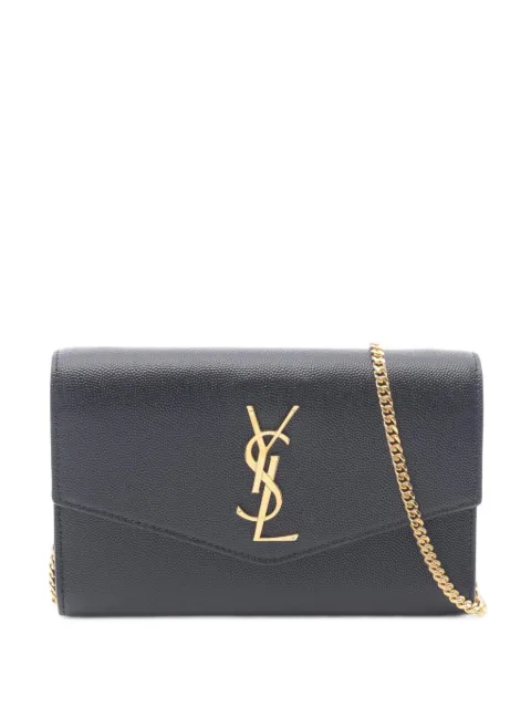 Saint Laurent Pre-Owned Uptown logo-plaque mini bag Black 1103739