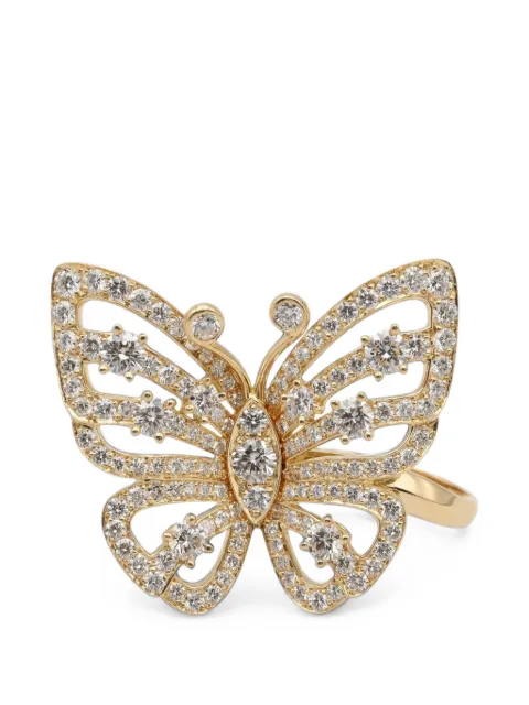 Van Cleef & Arpels Pre-Owned 2010s Flying Butterfly diamond ring Gold 1101075BL30351