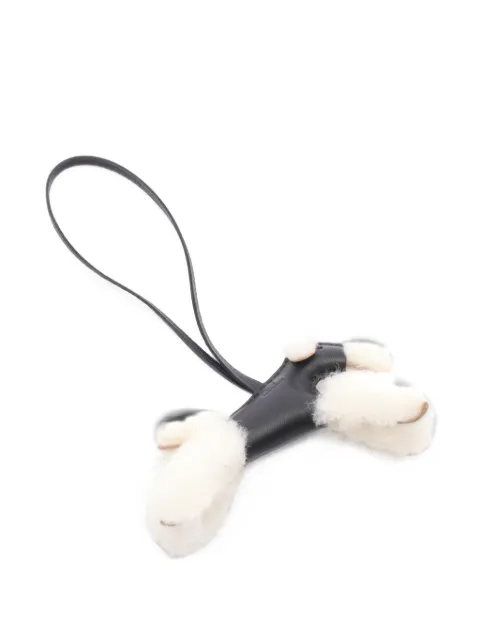Hermès Pre-Owned 2026 Paddy shearling bag charm Black 1102483G