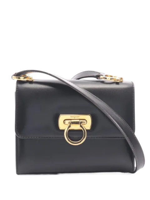 Ferragamo Pre-Owned 2000s Gancini shoulder bag Black 1101840