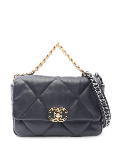 CHANEL Pre-Owned 19 matelassé chain tote bag Black 1101797K5P0KL17