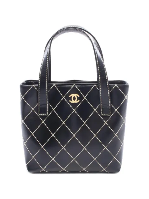 CHANEL Pre-Owned 2002-2003 Wild Stitch tote bag Black 11036627424319