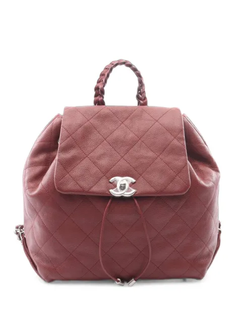 CHANEL Pre-Owned 2018 Matelassé leather backpack Red 110187525453338