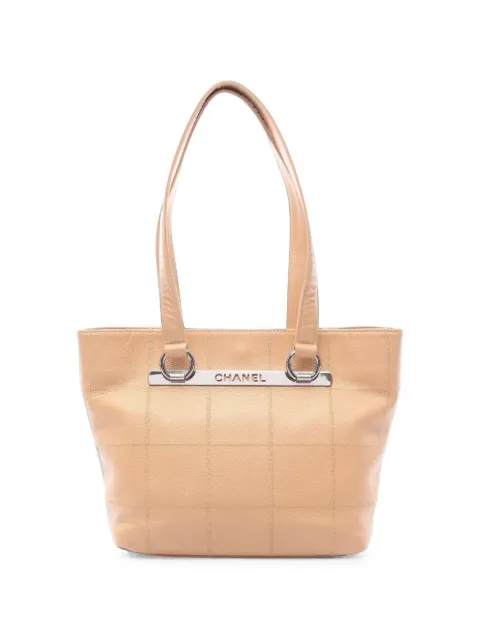 CHANEL Pre-Owned 2005-2006 Chocolate Bar Caviar tote bag Neutrals 110181010204463