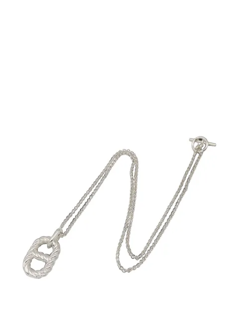 Hermès Pre-Owned 2020s Chaîne d'Ancre Area II twist necklace Silver 110107725AG437197
