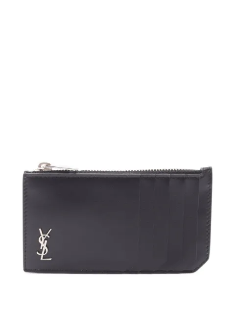 Saint Laurent Pre-Owned 2020s Tiny Monogram card case coin purse Black 1101734