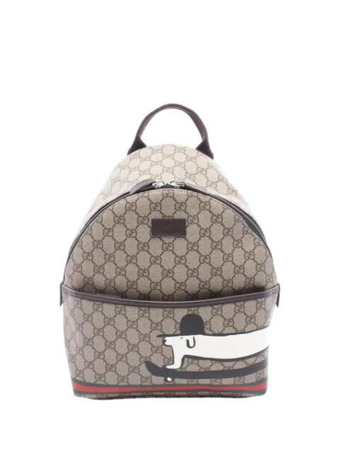 Gucci Pre-Owned 2016-2026 Kids GG Supreme Web backpack Neutrals BI02NSMHBIC76453