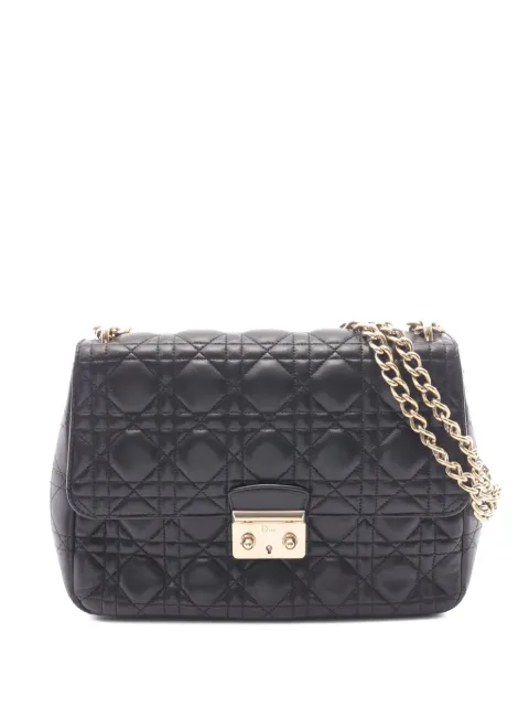 Christian Dior Pre-Owned 2000-2026 Medium Lambskin Cannage Miss Dior Flap shoulder bag Black DDO30AS4O41N7J86