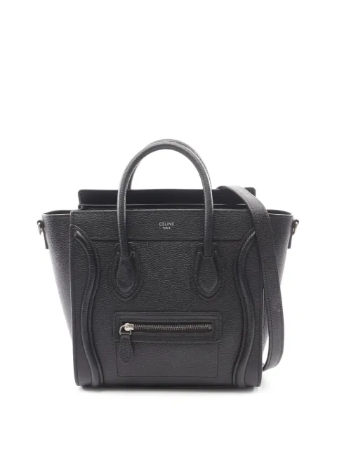 Celine Pre-Owned 2000-2026 Nano Drummed Calfskin Luggage tote bag Black AOP12G1SJ6NFEYAV