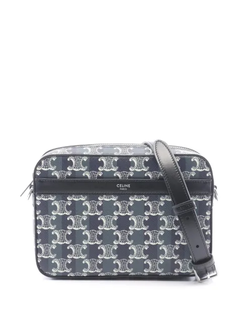 Celine Pre-Owned 2000-2026 Small Triomphe Coated Canvas Camera Bag crossbody bag Green BGRHEJVHN2IP6DOA