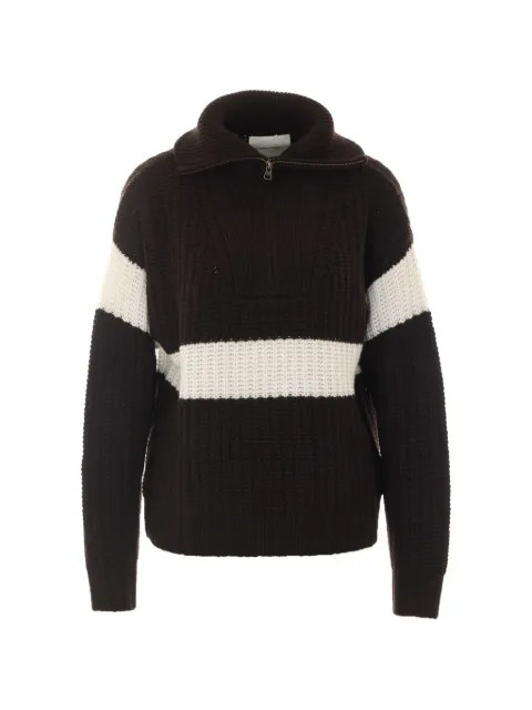 Lisa Yang Mavis striped half-zip sweater Black 2026462DOC