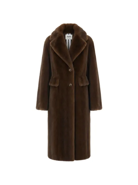 Sword notch-lapels coat Brown 9108