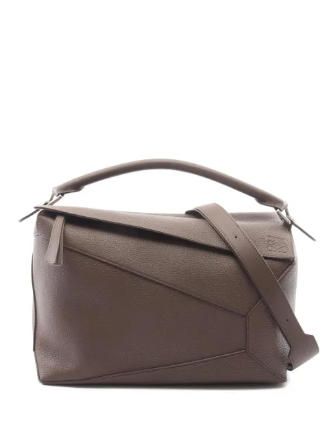 Loewe Pre-Owned 2010-2026 Large Calfskin Puzzle Edge satchel Brown 4C3MBKF6ET1Z9YTI